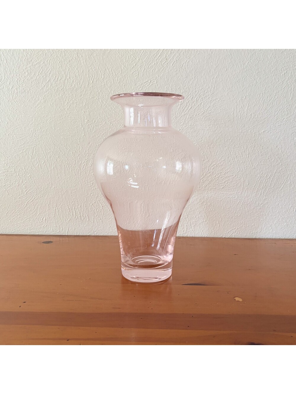 Vintage Glass Vase Light Pink